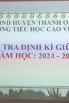 Trường tiểu học Cao Viên II tổ chức thi giữa kì I