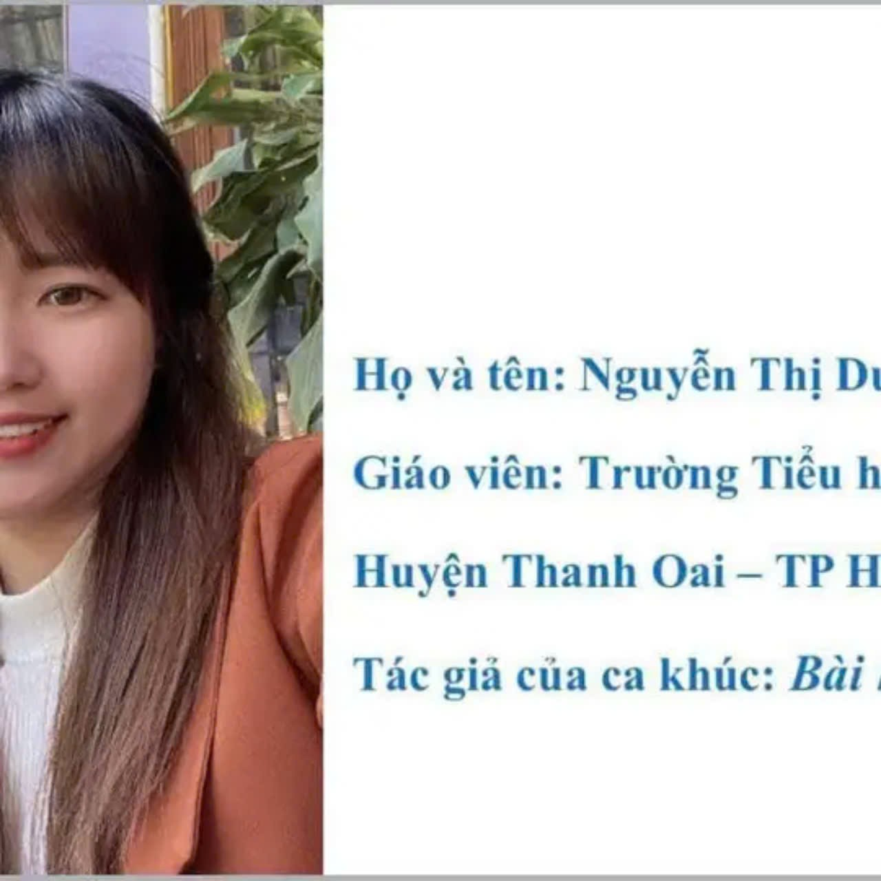 Thanh Oai đạt giải A và B trong cuộc thi sáng tác ca khúc dành cho học sinh